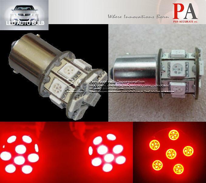 10 x white red amber purple 4 colors 1156 ba15s 13 5050 smd led signal lights