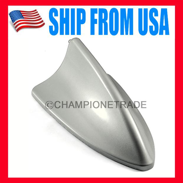 Us silver grey top roof shark fin dummy style decorative antenna for nissan audi