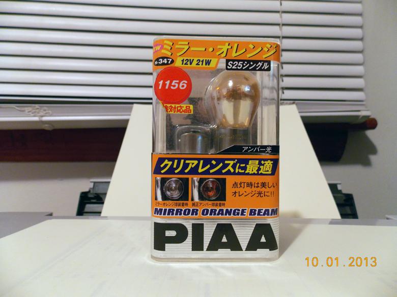 Piaa mirror orange beam light bulbs h-347e 19347 universal 1156 type new 12v 21w