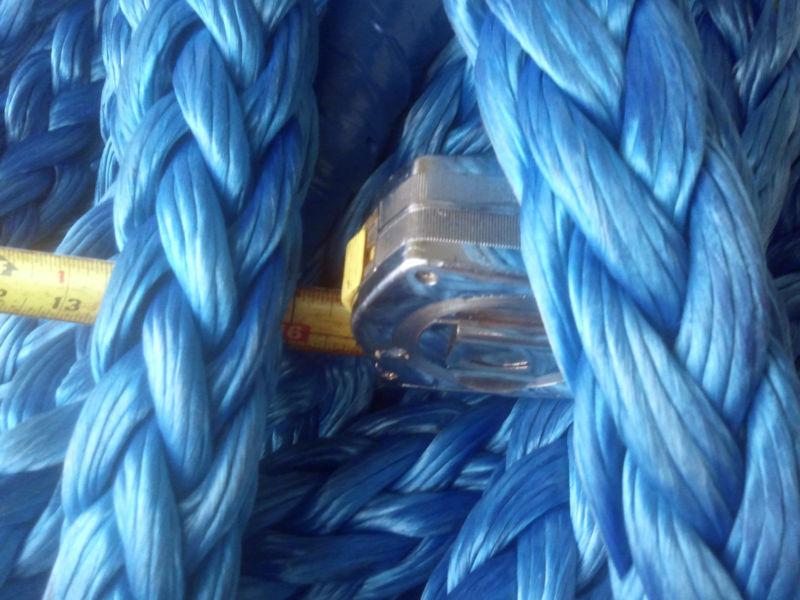 76' of 1-3/4" amsteel-blue by samson rope dyneema sk-75 fiber min str 302,000lbs