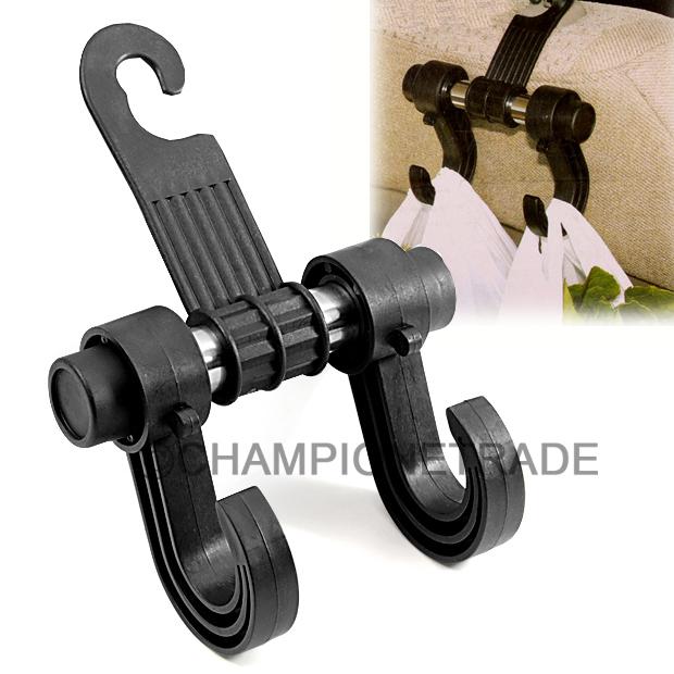 Car suv multi-purpose black seat purse bag grocery hanger hook holder organizer