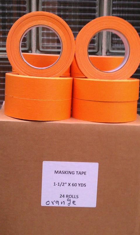 Automotive masking tape 11/2 inch x 55 yds. orange 24 rolls