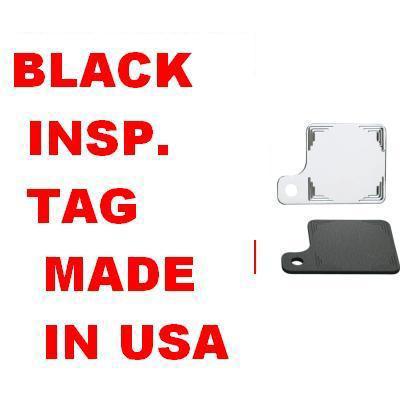 Black-inspection sticker tag plate ~ harley flht softail xl sportster usa-made 