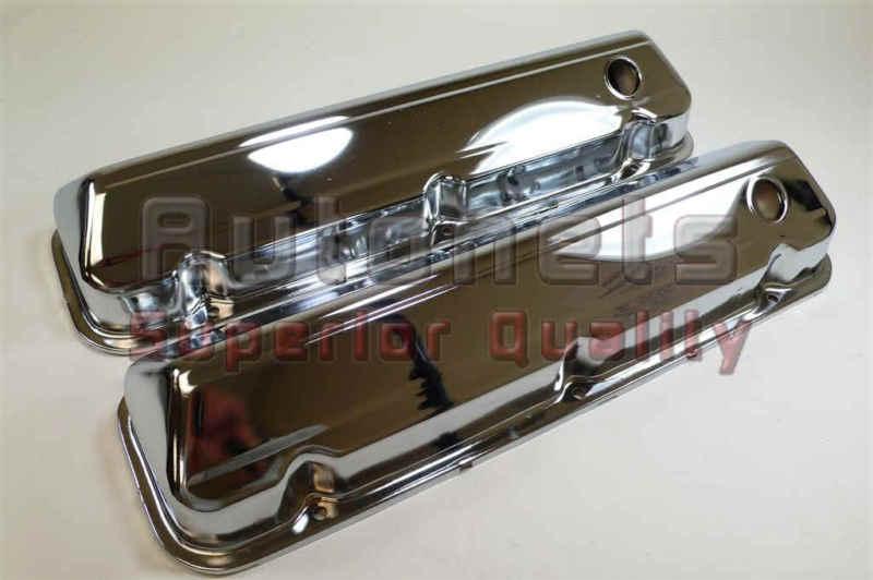 Chrome steel ford big block valve covers 1968-up v8 429-460 bbf tall hot rat rod