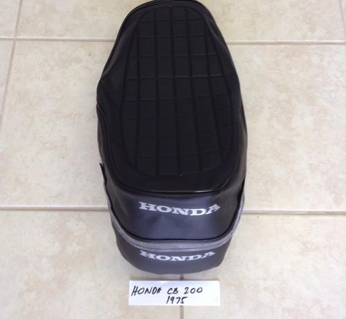 Honda cb200 1975-1976 replacement seat cover silver painted logo
