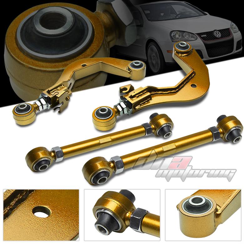 03-12 vw golf mk5/mk6/gti gold rear camber+toe control arm/rod suspension kit