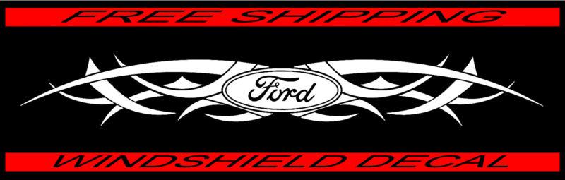 Ford windshield decal sticker white racing explorer mustang taurus f150 fiesta