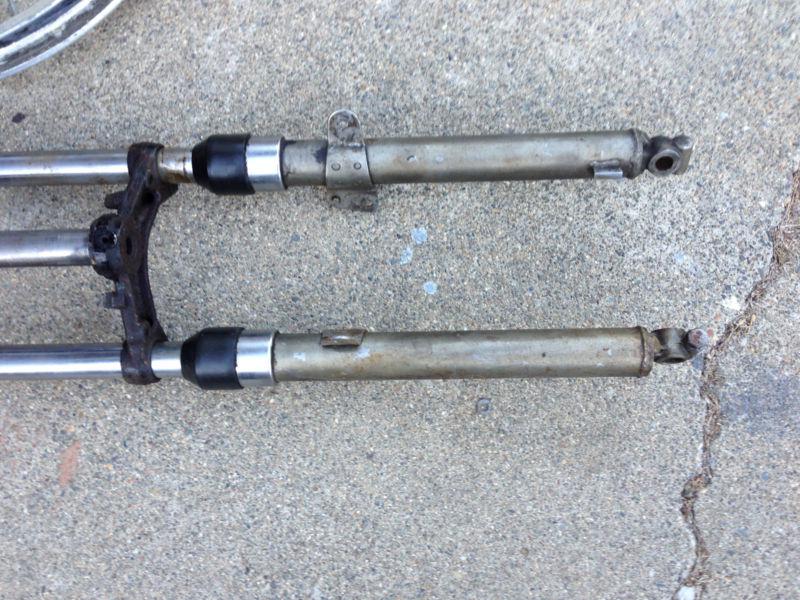 Oem yamaha cr80 dirt bike front forks shocks triple tree moped honda moped puch