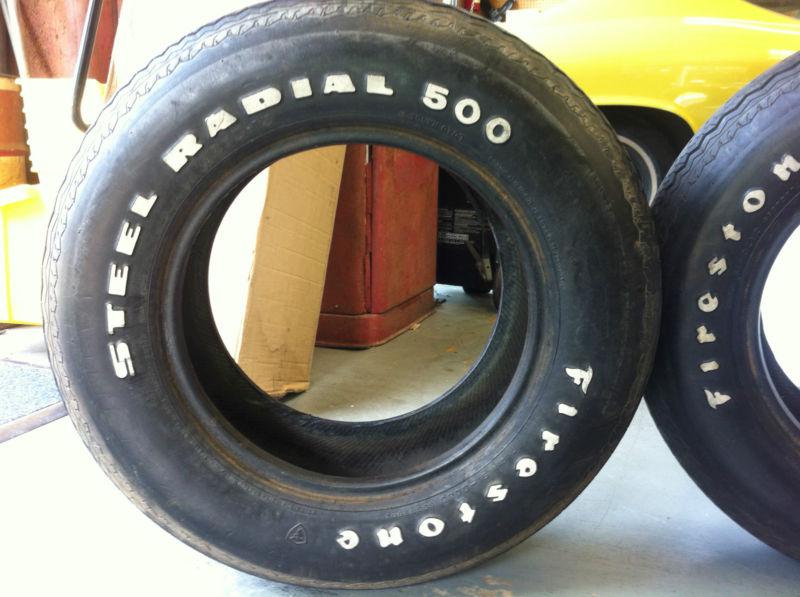 FIRESTONE STEEL RADIAL 500 TIRES-SET OF FOUR, US $400.00, image 2