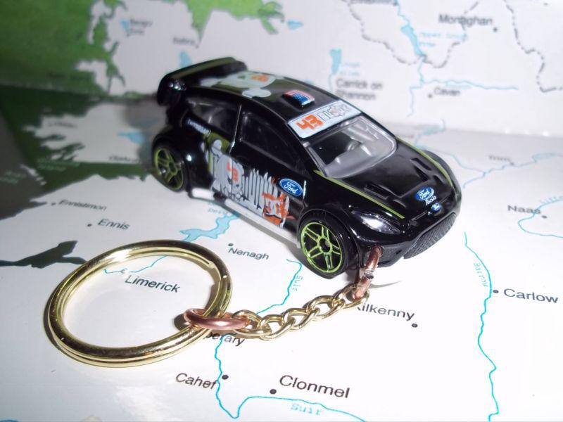Custom mint keychain 2012 ford fiesta,black w/green chrome mags