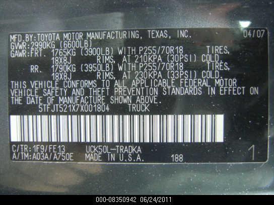 07 TOYOTA TUNDRA HOOD HINGE 490946, US $20.00, image 10