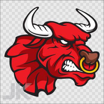 Decal stickers bull taurus head farm ranch cow bulls angry beef red 0500 zzvlx