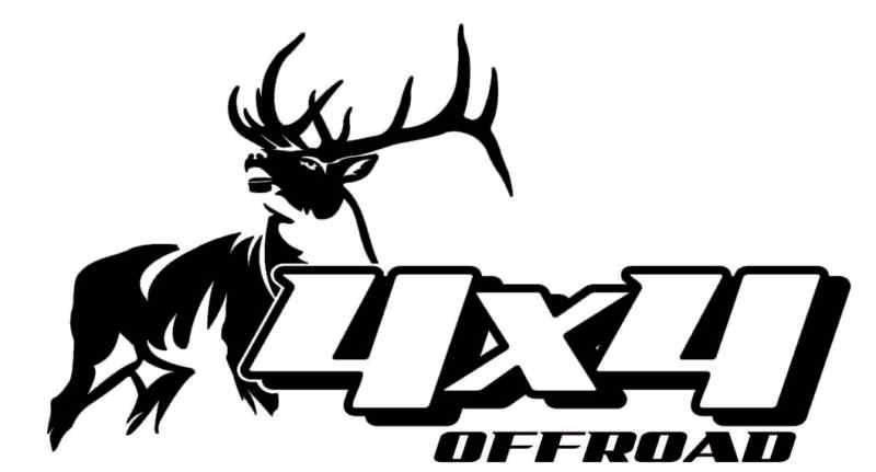 Black or white 4x4 elk decal usa set of 2