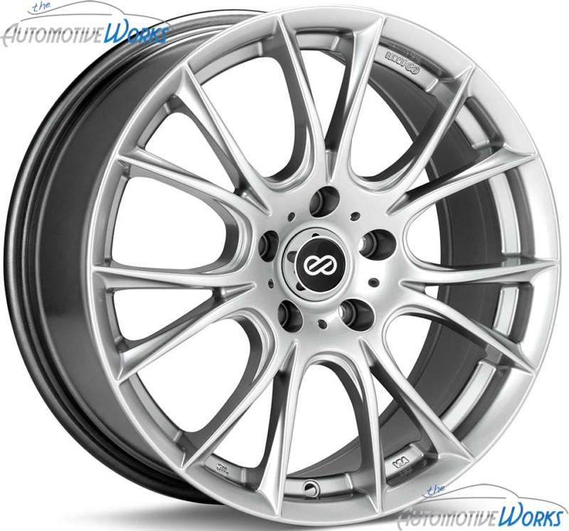 16x7 enkei ammodo 5x114.3 5x4.5 +45mm hyper silver rims wheels inch 16"