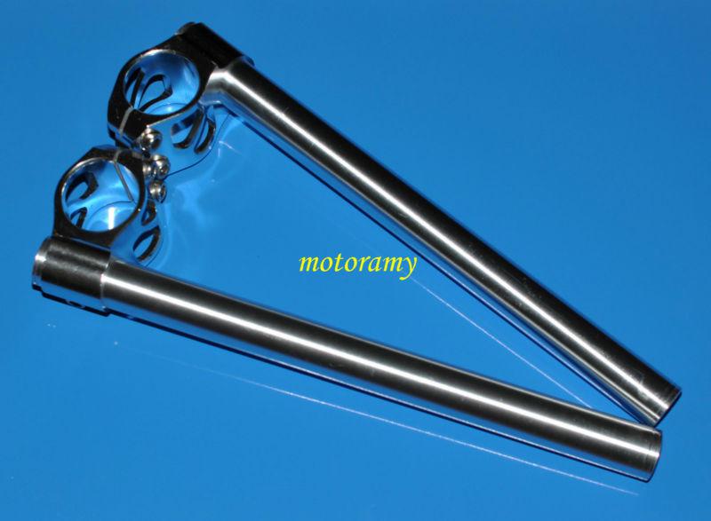 33mm fork clip on handle bars 1 pair color silver