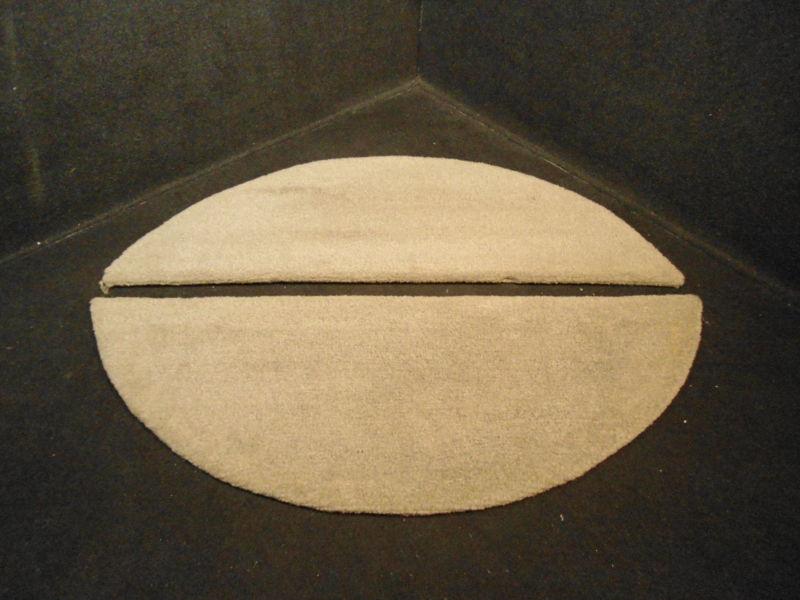 Grey carpeted  plywood trailer fender well cover set 30" x 13.5" # 3