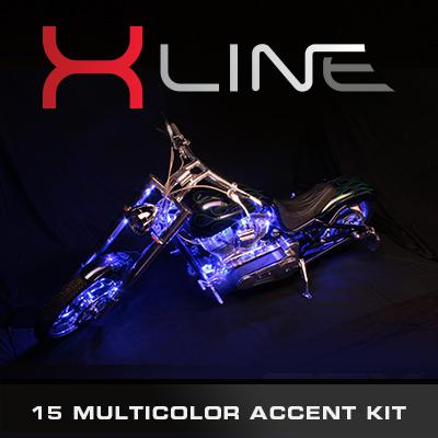 Suzuki motorcycle bike efx x-line 15 multi-colors led smd lights pods kit