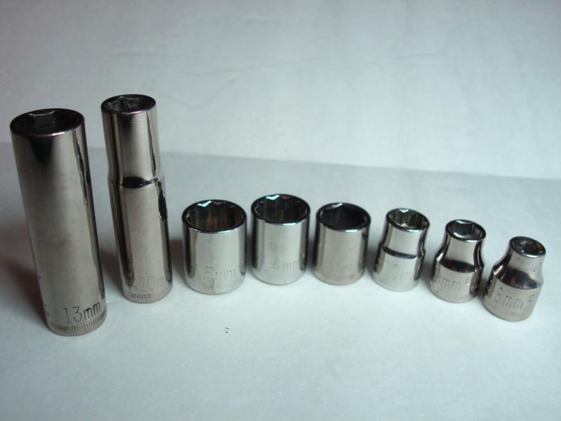 Craftsman 3/8 inch drive metric sockets  8 pc lot