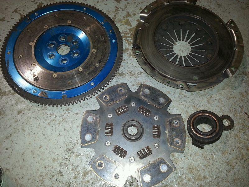 Lsd dragger clutch kit 6 puck sprung disc + flywheel 92-95 honda civic sohc