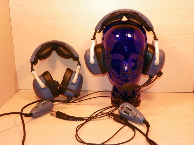 Two (2) lightspeed thirty 3g (30-3g) dual-ga aviation headset
