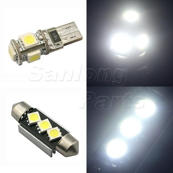 Buy 7 White Map Dome Footwell Courtesy Interior Light Package For BMW E46 19992005 in Cupertino