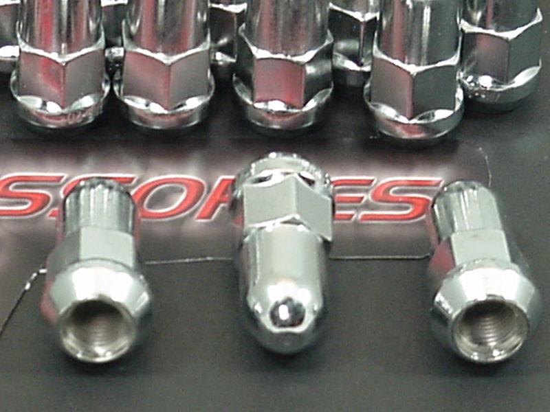 Buy 20pc BULLET CHROME ACORN LUG NUTS 7/1620 in Murrieta, California