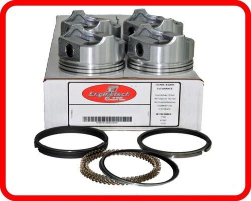 New piston set (4) w/rings + .040" oversize toyota pu 4 runner 2.4l 22r re 85-95