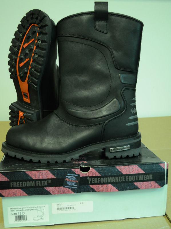 Milwaukee deluxe engineer motorcycle boots  size 13d nib nwt mb420 nice!!