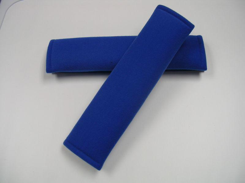 Blue plain seat belt pads ford mustang f150 modela ranger bronco cobra gt500 gt