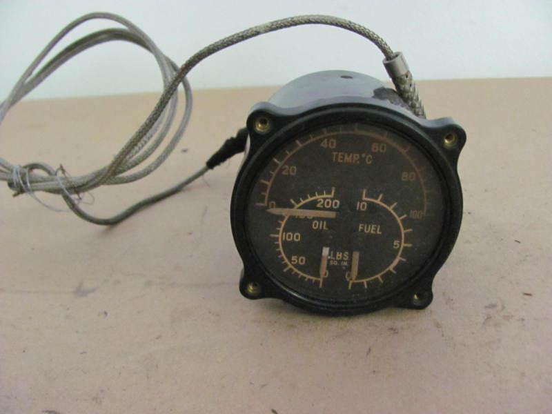 Warbird / vintage aircraft 3 in 1 engine guage unit