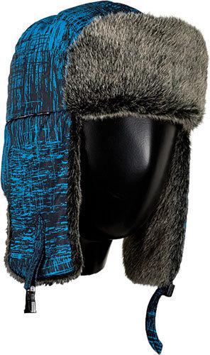 Choko fun-fur trapper snowmobile hat splash blue xs/small