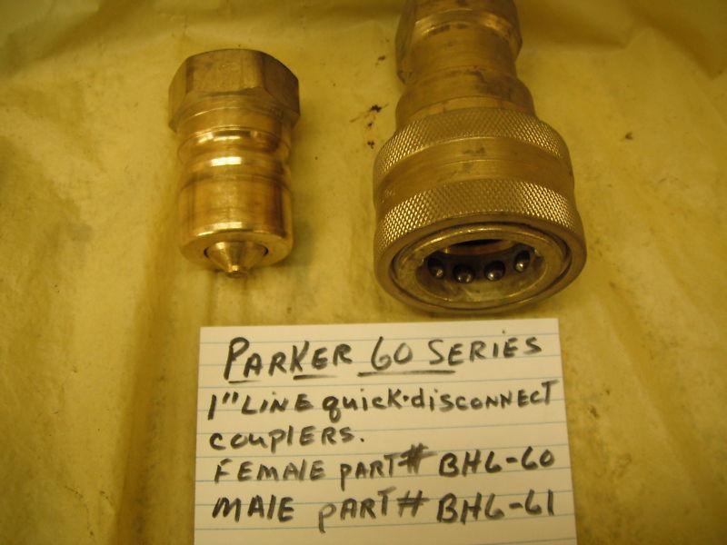  parker 60 series 1" pipe line quick disconect fitting