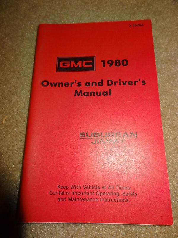 Nos 1980 80 gmc jimmy suburban owners drivers manual original gm