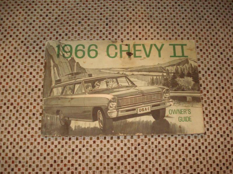 1966 chevy ii owners manual original rare glovebox book