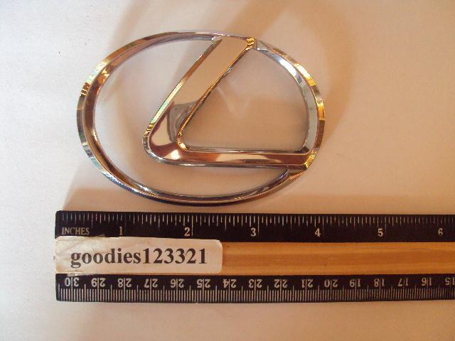 Lexus chrome emblem #ba888346 used 3 3/4" x 2 3/4"