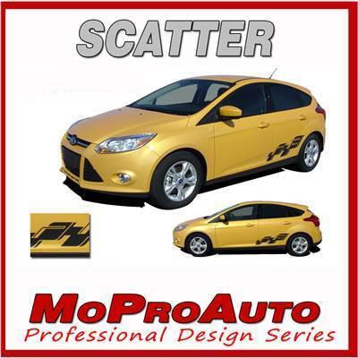 2012 ford focus scatter pro grade 3m vinyl side stripes decals graphics 081