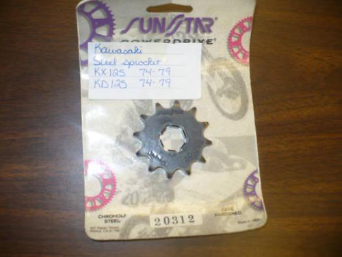 Sunstar steel 12t sprocket for kawasaki kx125, kd125