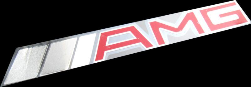 New amg mercedes benz mb affalterbach germany red chrome sticker decal badge