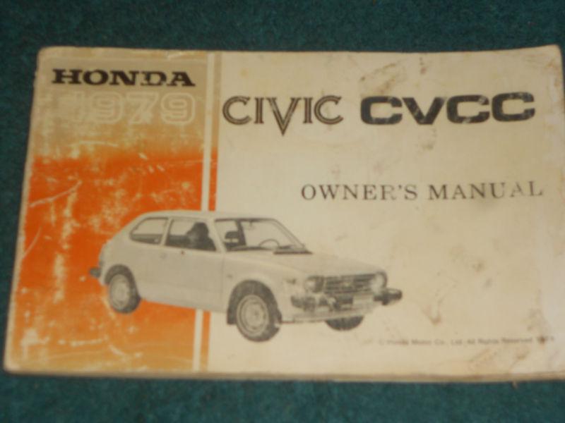 1979 honda civic cvcc owners  manual / original honda guide book
