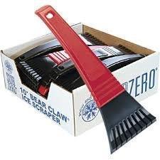 Hoppy 16721 case of 24 pcs 10" bear claw ice scraper w/ display box 