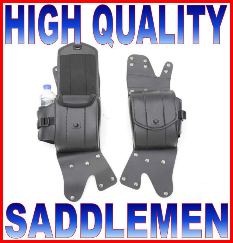 Buy WATER BOTTLE DRINK HOLDER SADDLEBAG GUARD BAG SET PAIR HARLEY