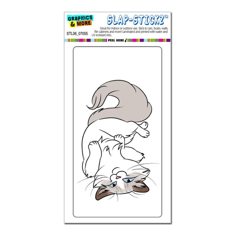 Ragdoll cat on white - pet - slap-stickz™ car window locker bumper sticker