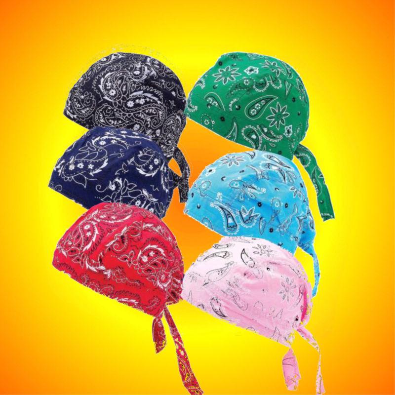 Do rags skull caps-set of 6 assorted paisley print--buy 2-- have his & hers sets