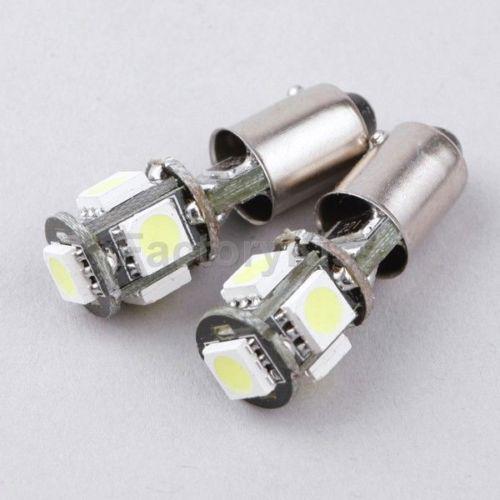 Gau 2x car bulbs canbus error-free bax9s 5-led 5050 smd white light #967