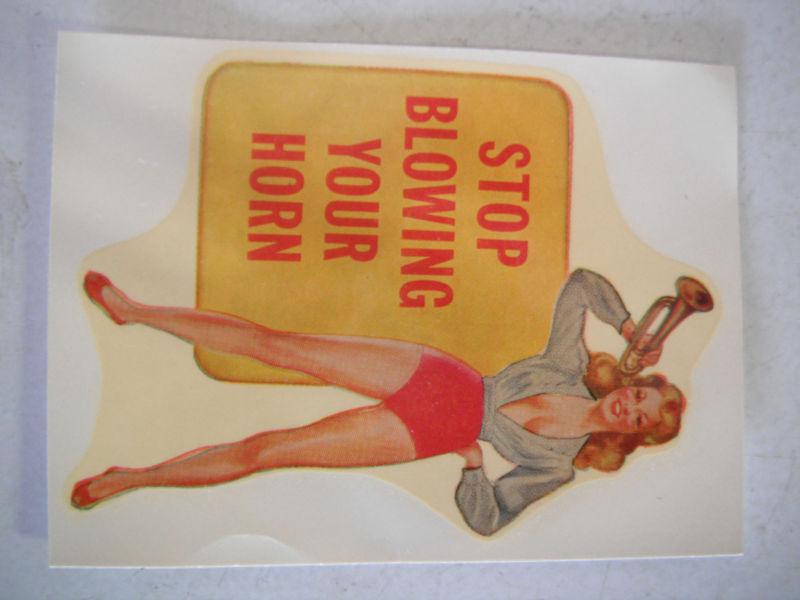 ORIGINAL VINTAGE HOT ROD PINUP GLAMOUR GIRL WATER DECAL, US $5.00, image 2