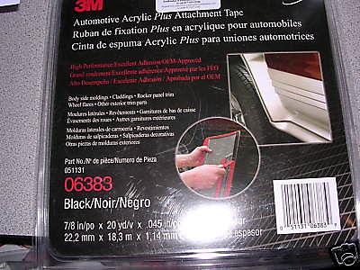 3m automotive acrylic plus attachment tape 1/2 inch