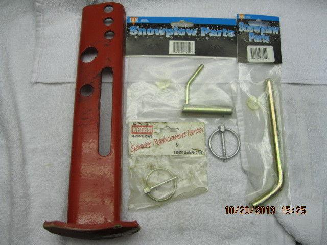 Western unimount plow stand w/ pins, foot that holds a-frame up, snowplow