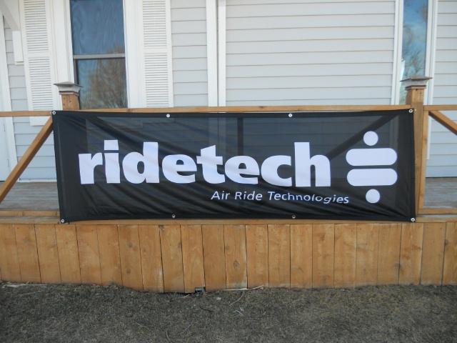 Ridetech banner  used at goodguys,nsra, nhra,nascar