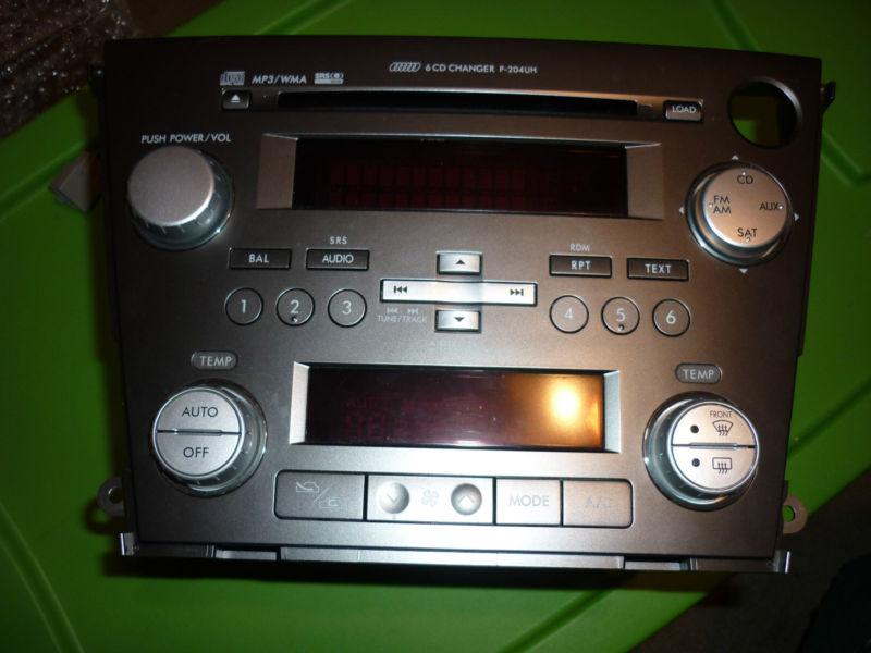 Oem subaru radio legacy 2006 2007 86201ag067a 86201ag67b 6 disc auto climate