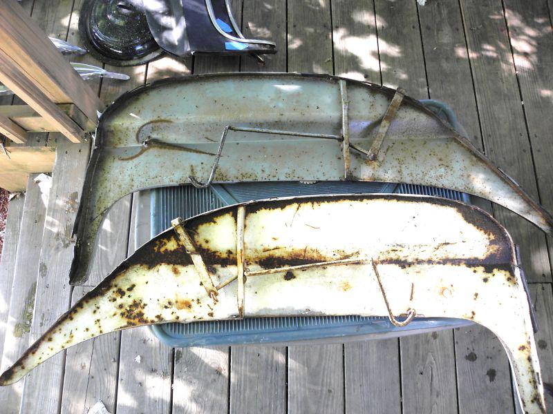 1964 1965 1966 Thunderbird Fender Skirts Gray/Blue Pair, US $28.95, image 4